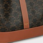 MEDIUM BUCKET IN TRIOMPHE CANVAS AND CALFSKIN TAN - Image 4